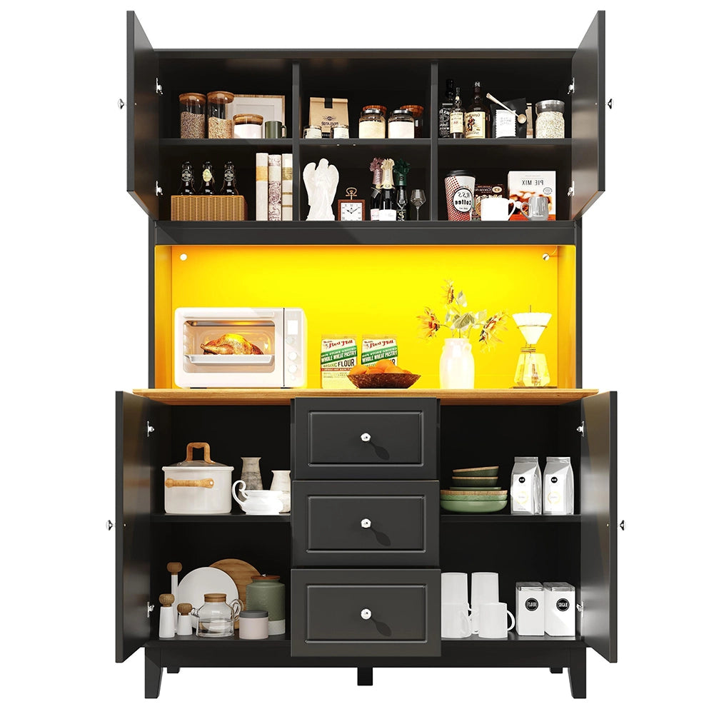 Credenza Alta Smart 120x40x180cm - Xylo - Controllo App, Luci LED e Musica