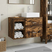 Set di mobili per il bagno 2 pcs Rovere Fumo 3403892