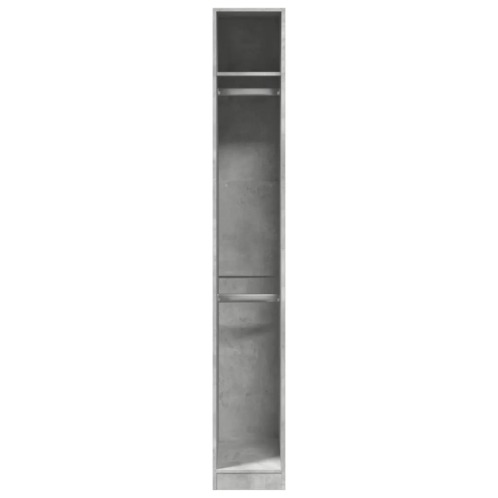 Armadio Grigio Cemento 30x50x200 cm in Legno Multistrato