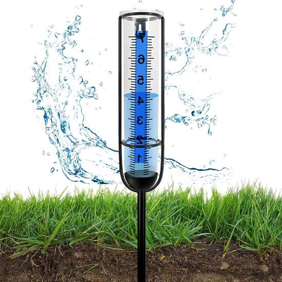 Registrazione della pioggia per giardino con energia solare - professionale e regolabile in altezza