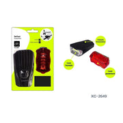 Trade Shop - Set Luci Anteriore Posteriore Fanalino Bici Bicicletta Attacco Universale Xc2649 -