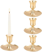 4 candelabri, candelabri, support per candela, candelabra, candelabro per vino, cancelli per finestra, per finestre 1-2 cm, acciaio dorato, Natale, festa, camera da letto, tavola da pranzo (oro)