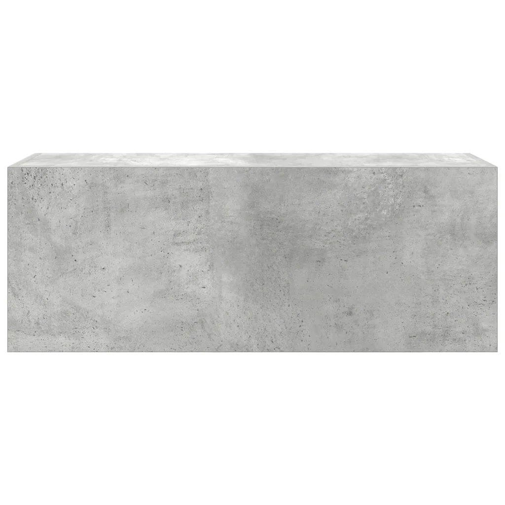 Armadietto da Bagno Grigio Cemento 80x25x30 cm in Truciolato