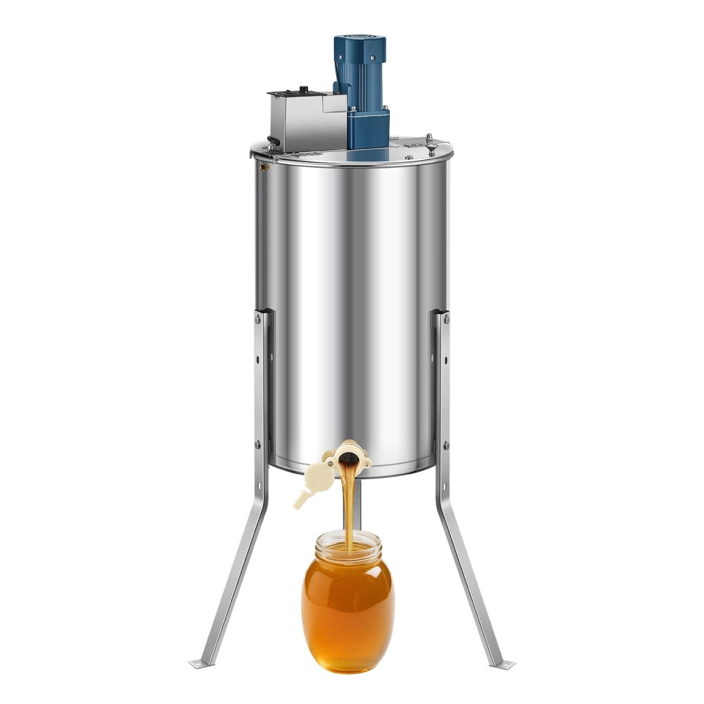 Estrattore Elettrico di Miele in Acciaio Inox a 3 Telaini, Smielatore per Apicoltura Regolabile 220V, Robusto e Facile da Usare, 380x610x1210 mm