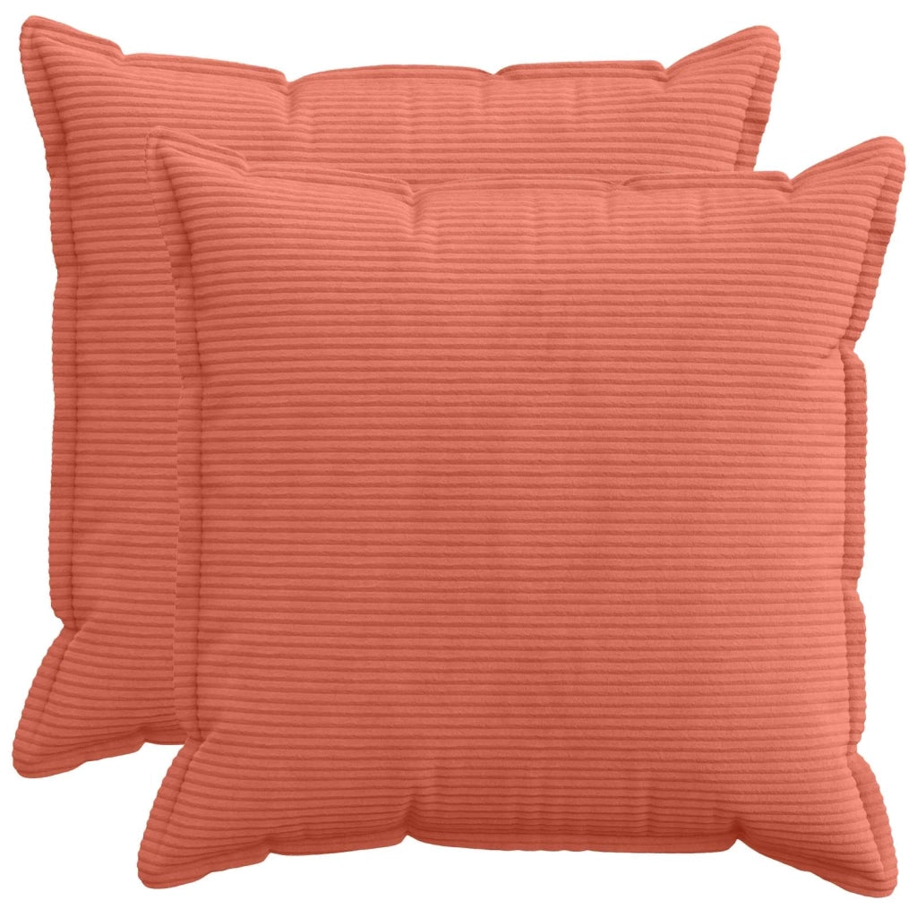 Federa 2 pz HOUTEN Rosso Arancio 60 x 60 cm corduroy 920729