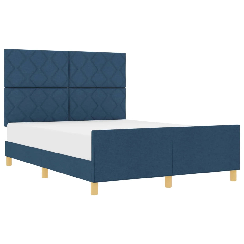Struttura del letto con testiera Blu 140 x 200 cm Tessuto 3344815