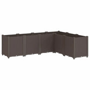 Fioriera | Cassetta per fiori | Vaso da Giardino Marrone 160x120x53 cm in PP