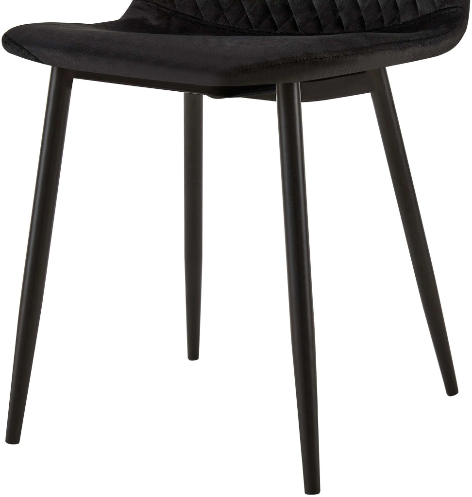 Set di 4 sedie Giverny nero,Velluto