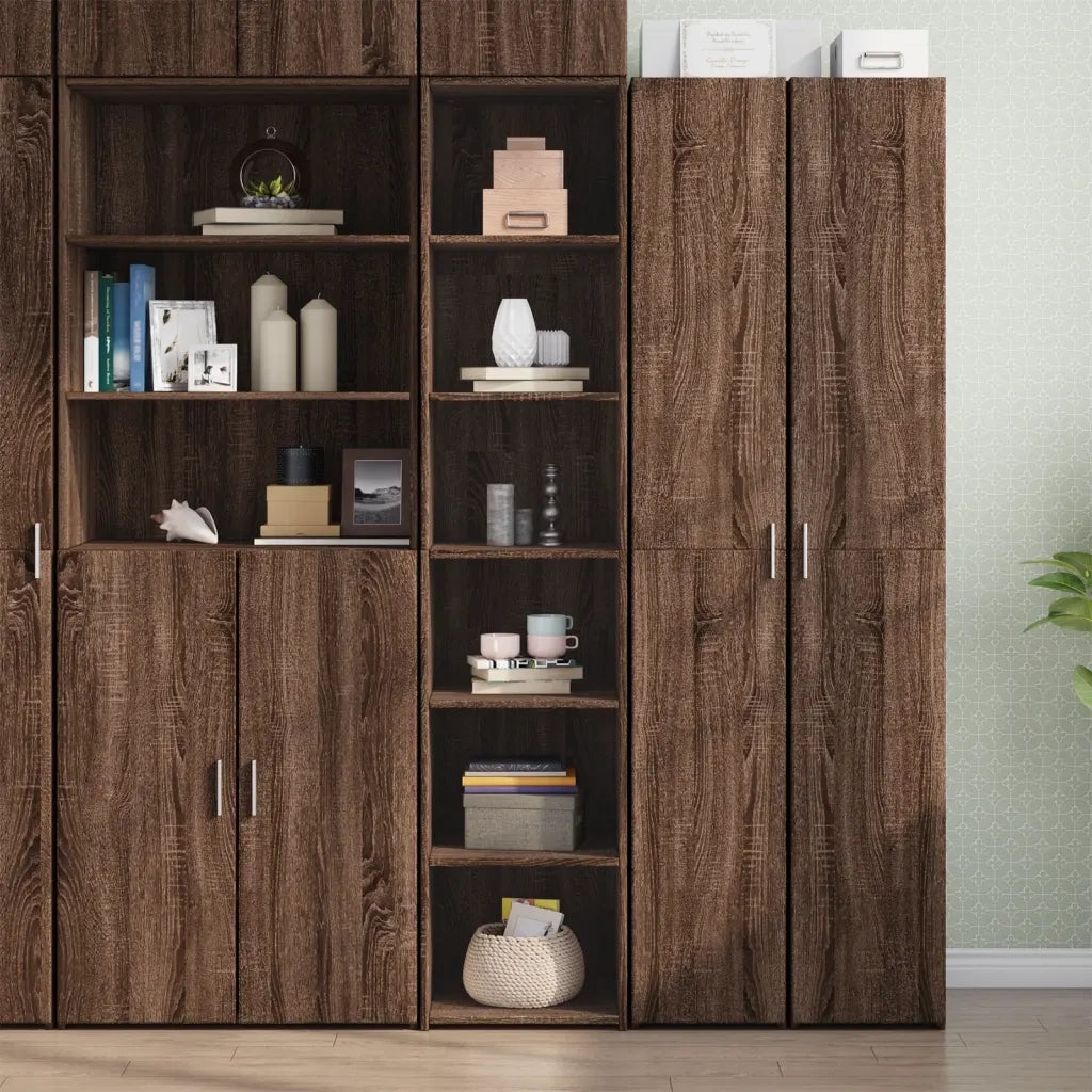 Credenza Rovere Marrone 40x41x185cm in Legno Multistrato 3281672