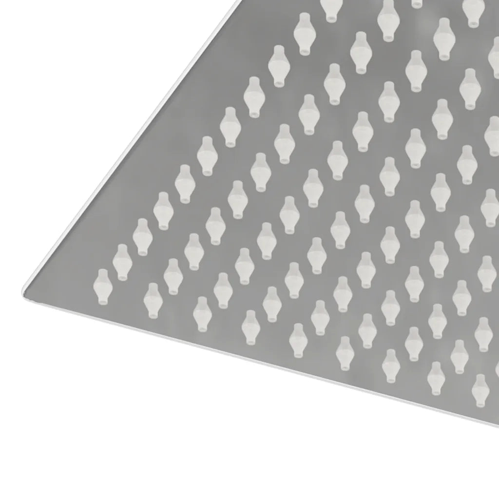 vidaXL Testa Doccia a Pioggia in Acciaio Inox 304 25x25 cm Quadrata