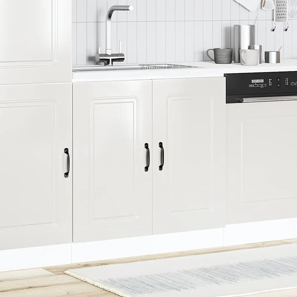 vidaXL Mobile base lavello Kalmar Bianco Lucido 80x46x81,5 cm