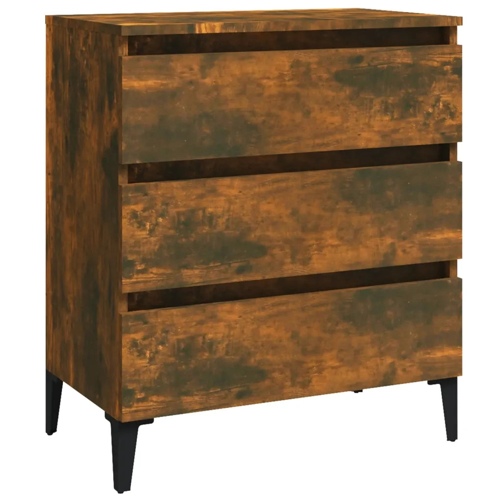 Credenza | Madia | Buffet da pranzo | Armadio da pranzo Rovere Fumo 60x35x69 cm in Legno Multistrato