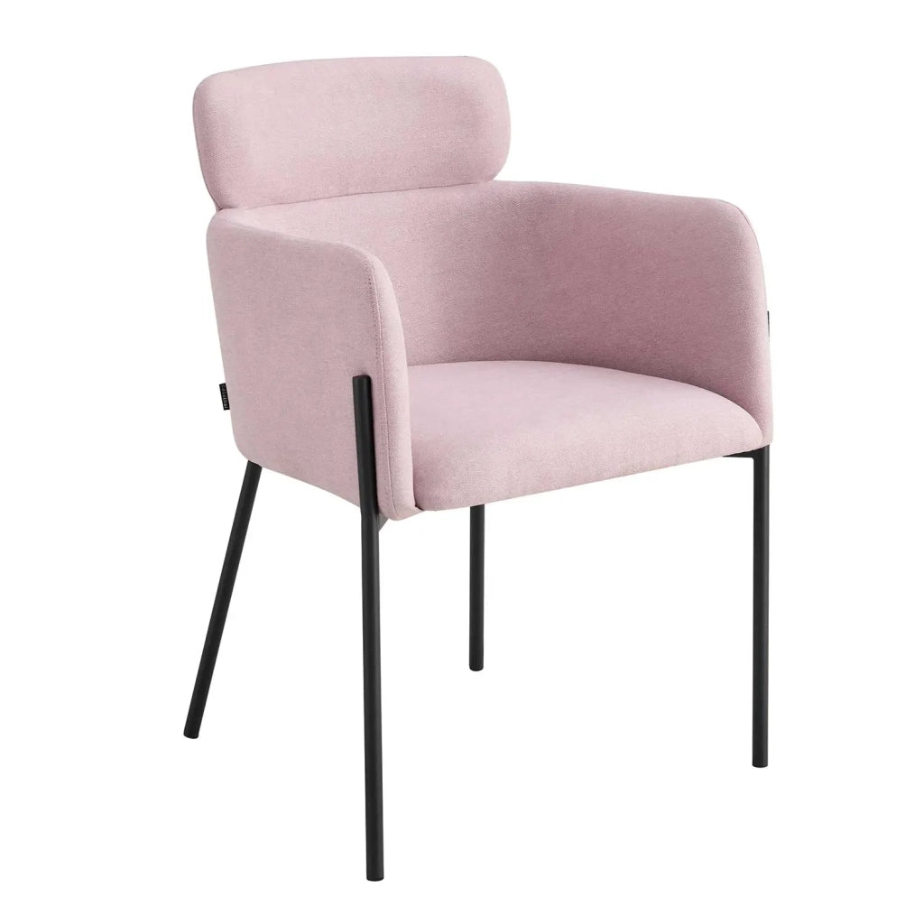 LÚZETE - POLTRONA RIVESTITA ROSA PASTELLO COSMO