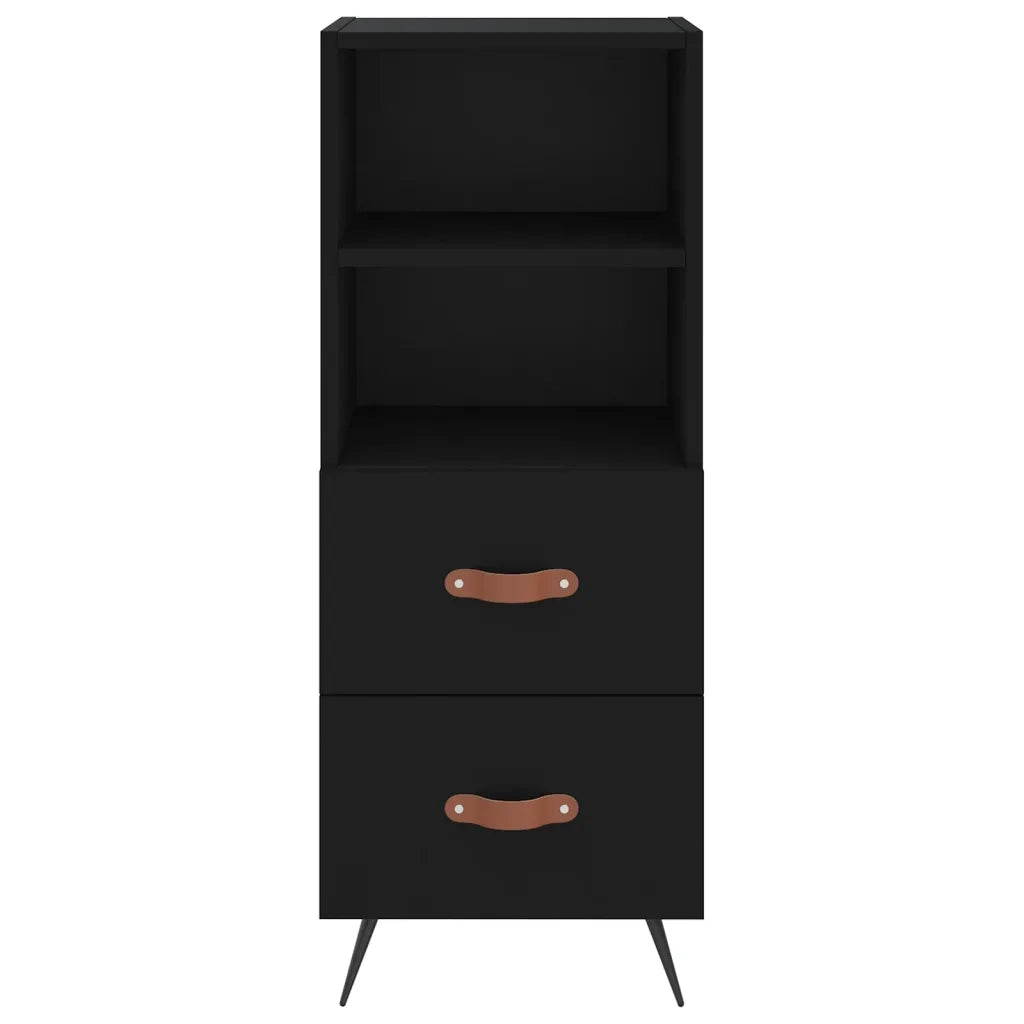 Credenza Nero 34,5x34x90 cm in Legno Multistrato 828637