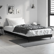 Giroletto-Struttura Letto Nero 90x200 cm in Legno Multistrato 837456