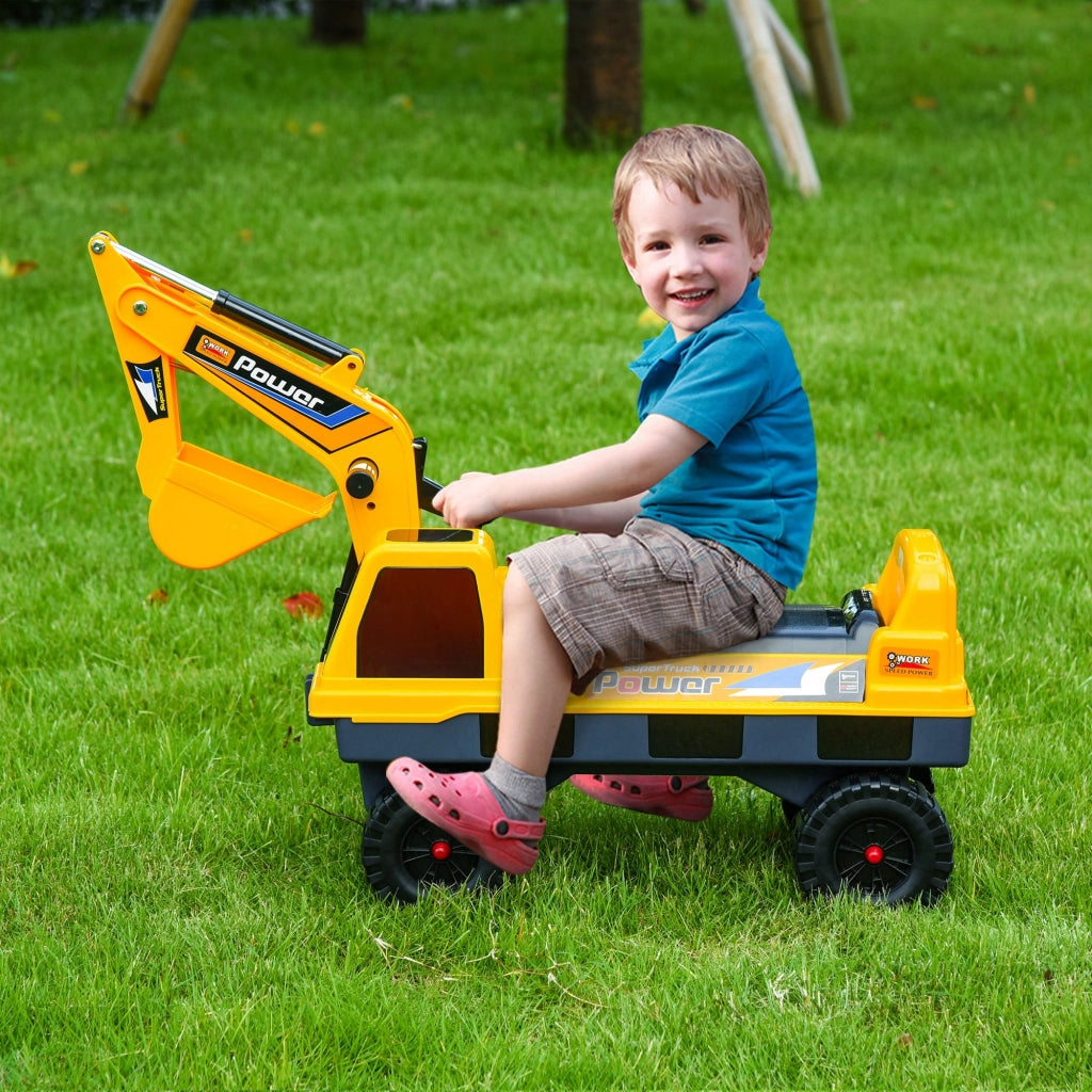 Trattore Giocattolo per Bambini ¨C Zephmum ¨C 90x28x58 cm Giallo