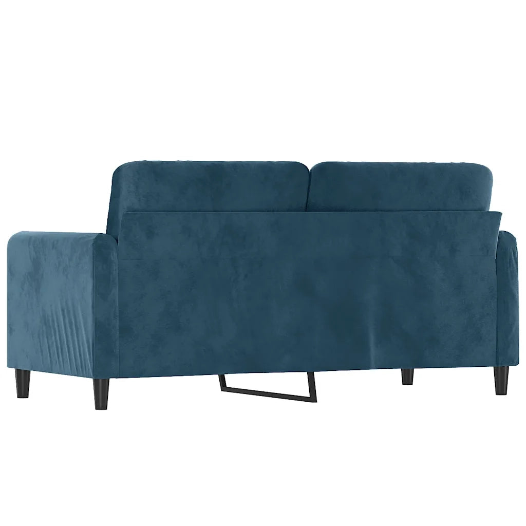 Divano | Divano da soggiorno | Sofa a 2 Posti Blu 140 cm in Velluto