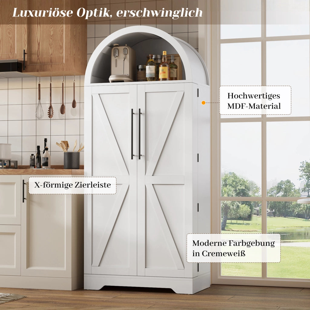 ARMADIO ad arco 70x40x165 cm MDF bianco