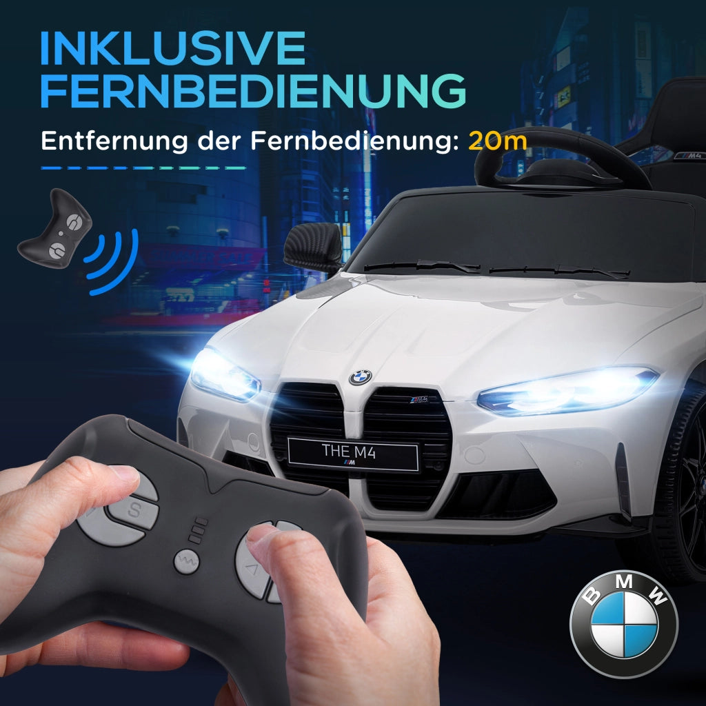 Auto Elettrica per Bambini BMW M4 ¨C Xylo ¨C Bianco con Telecomando e Luci LED 3-5 Anni