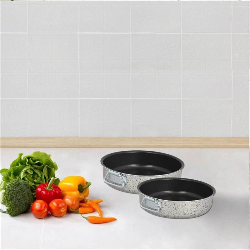 MA MAISON SET 2 TORTIERE LINEA ALESSIA Ø 28 - Ø 32 CM SPESSORE 1.40 MM ANTIADERENTE E ANTIGRAFFIO IN ALLUMINIO