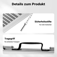 Rampa per sedie a rotelle, pieghevole e portatile, in alluminio 92 cm max 270 kg