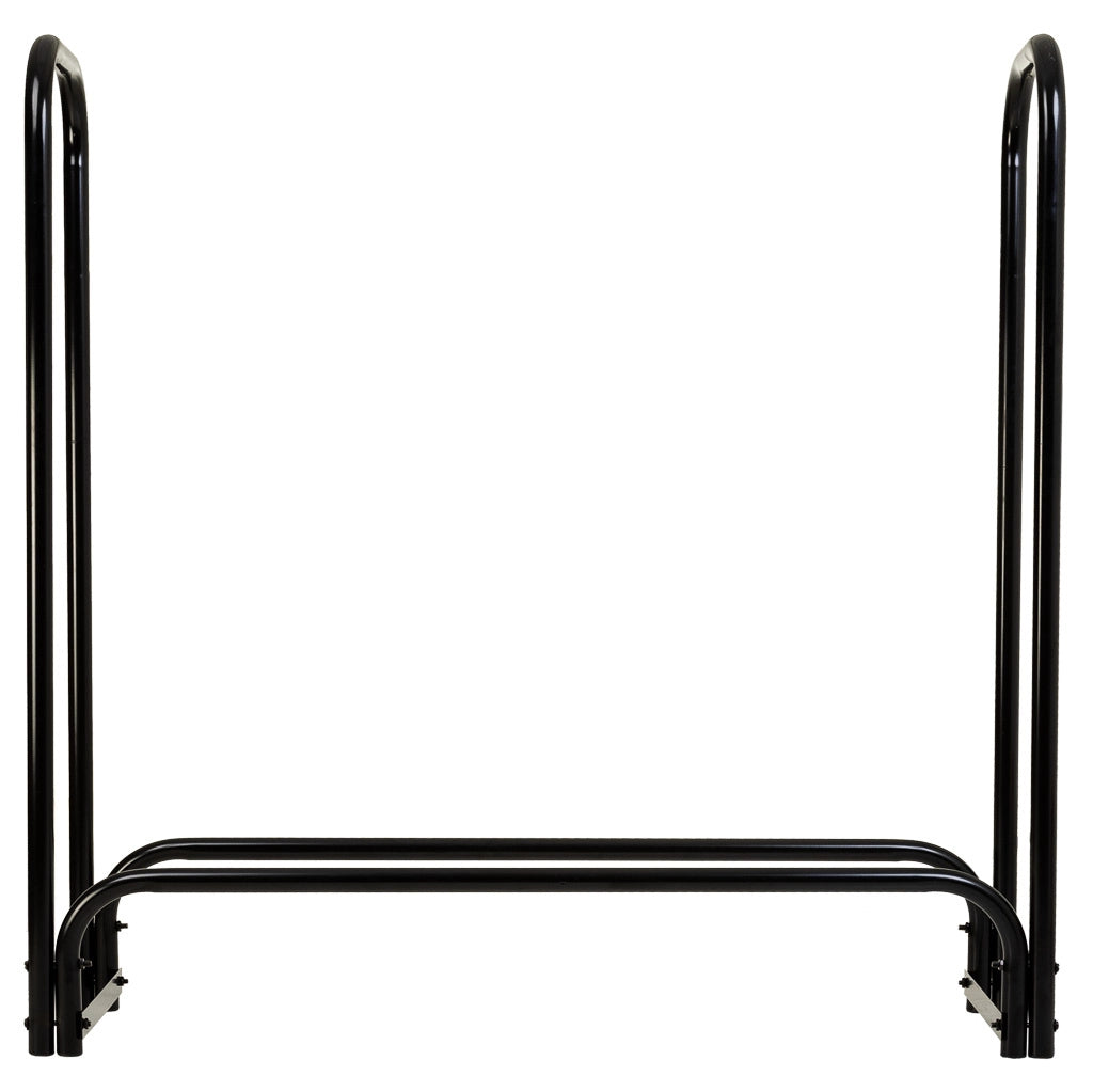Portalegna in metallo nero 124x34x124h cm
