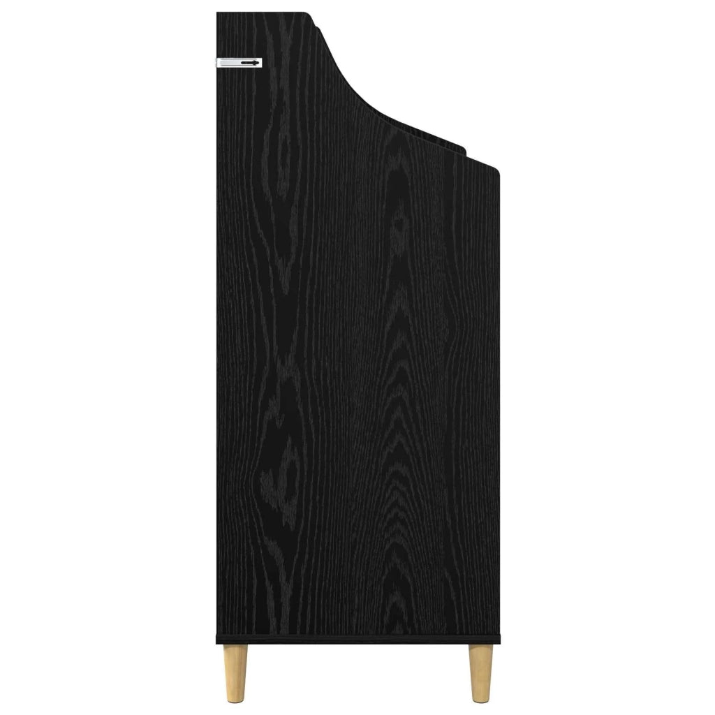Scaffali per Media Rovere Nero 70,5 x 46 x 112 cm 8012899
