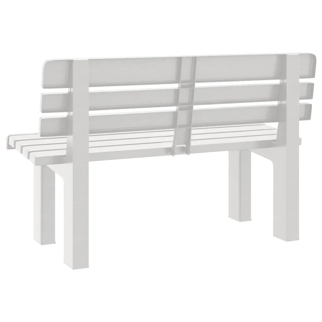 Panchina da Giardino Bianca 110x52x71 cm in Polipropilene 4009379