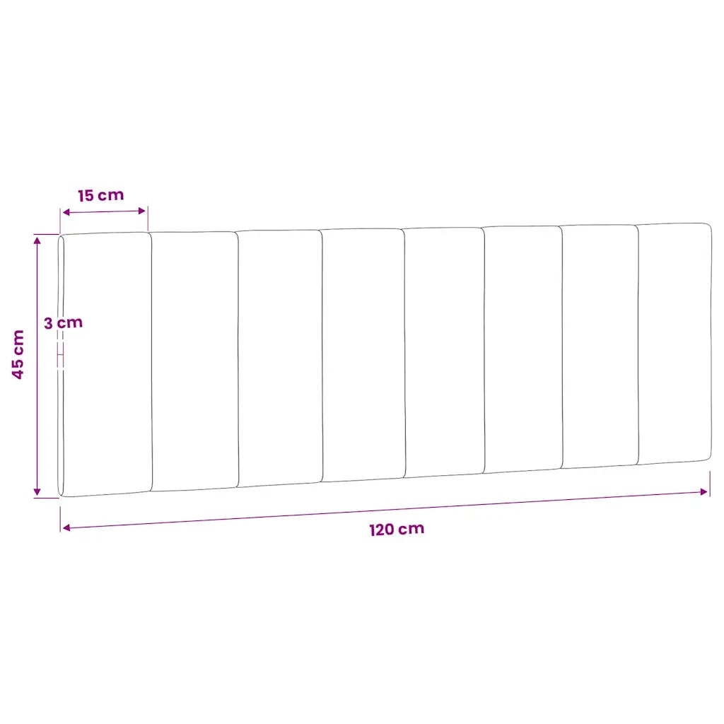 Cuscino Testiera Hanko Blu 120 cm in Velluto CFW5039912