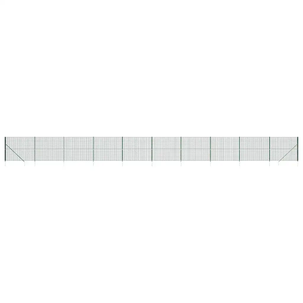 Recinzione Metallica con Picchetti Ancoraggio Verde 2,2x25 m 154111