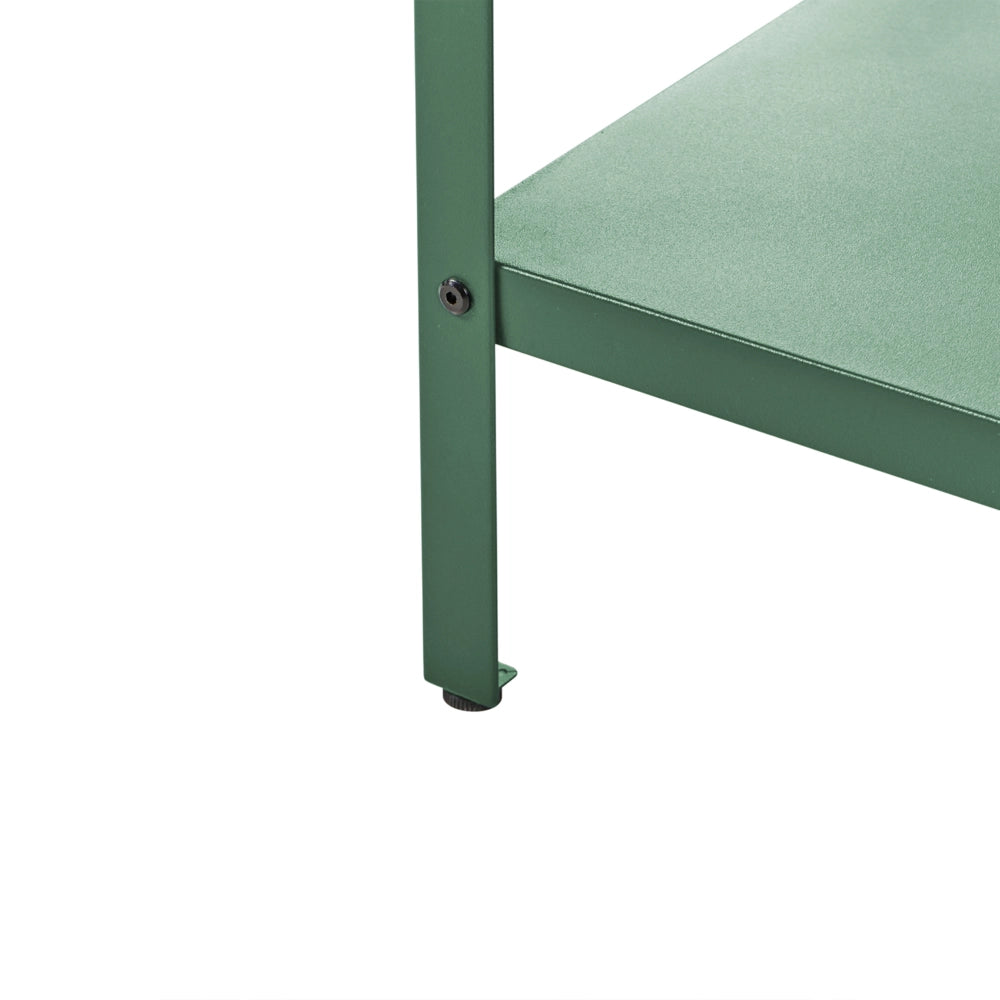 Isola da cucina per esterni Verde in acciaio inox a 2 ripiani con top Cucina da giardino da pranzo