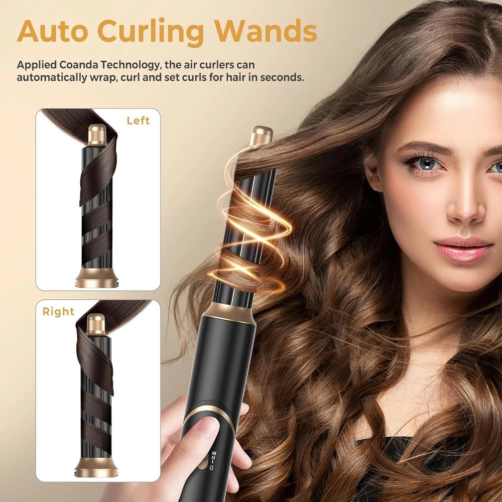 Trade Shop - Air Styler 5in1 Spazzola Capelli Ad Aria Calda Asciugacapelli Liscio Onde Ricci Multifunzione -