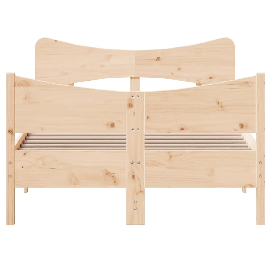 Letto senza Materasso 120x190 cm in Legno Massello di Pino 3216399