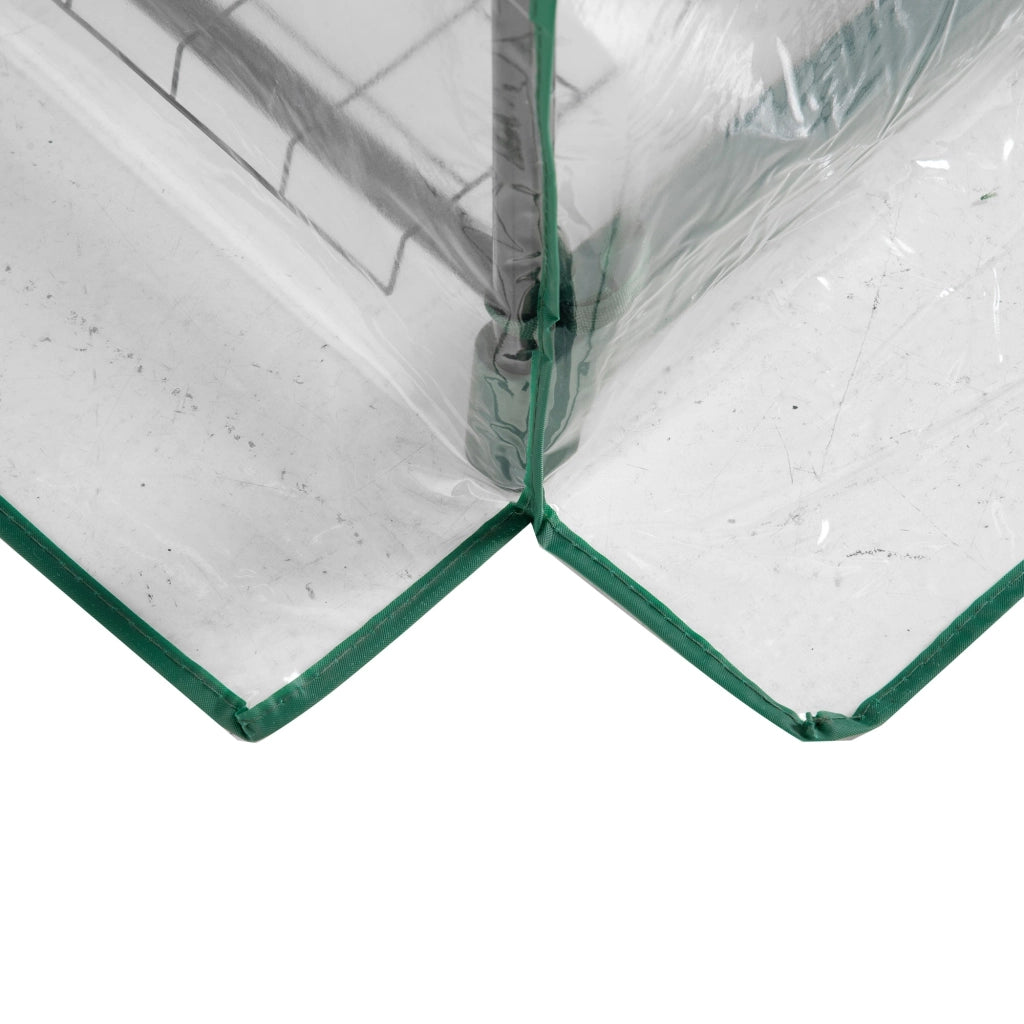 Mini Serra per Piante a 5 Ripiani 69x49x193 cm in Acciaio Verde