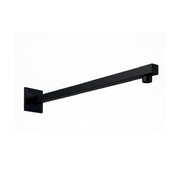 Braccio Doccia Quadro in Acciaio Nero Opaco Lunghezza 40 cm AER