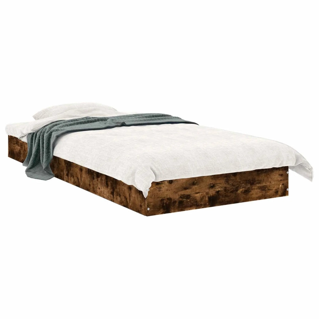 Struttura letto a pavimento Rovere Fumo 80 x 200 cm 8009077