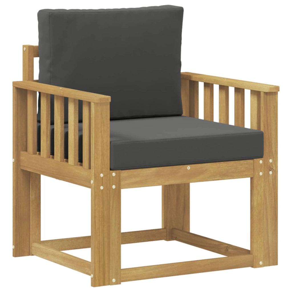 2 Pezzo Set di divani da esterno-Sofa da giardino Poliestere Bianco e Antracite 339606