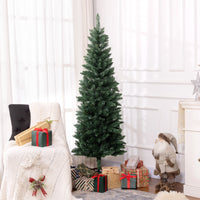 Albero di Natale Artificiale 180 cm 479 Rami Design Alto e Stretto Verde