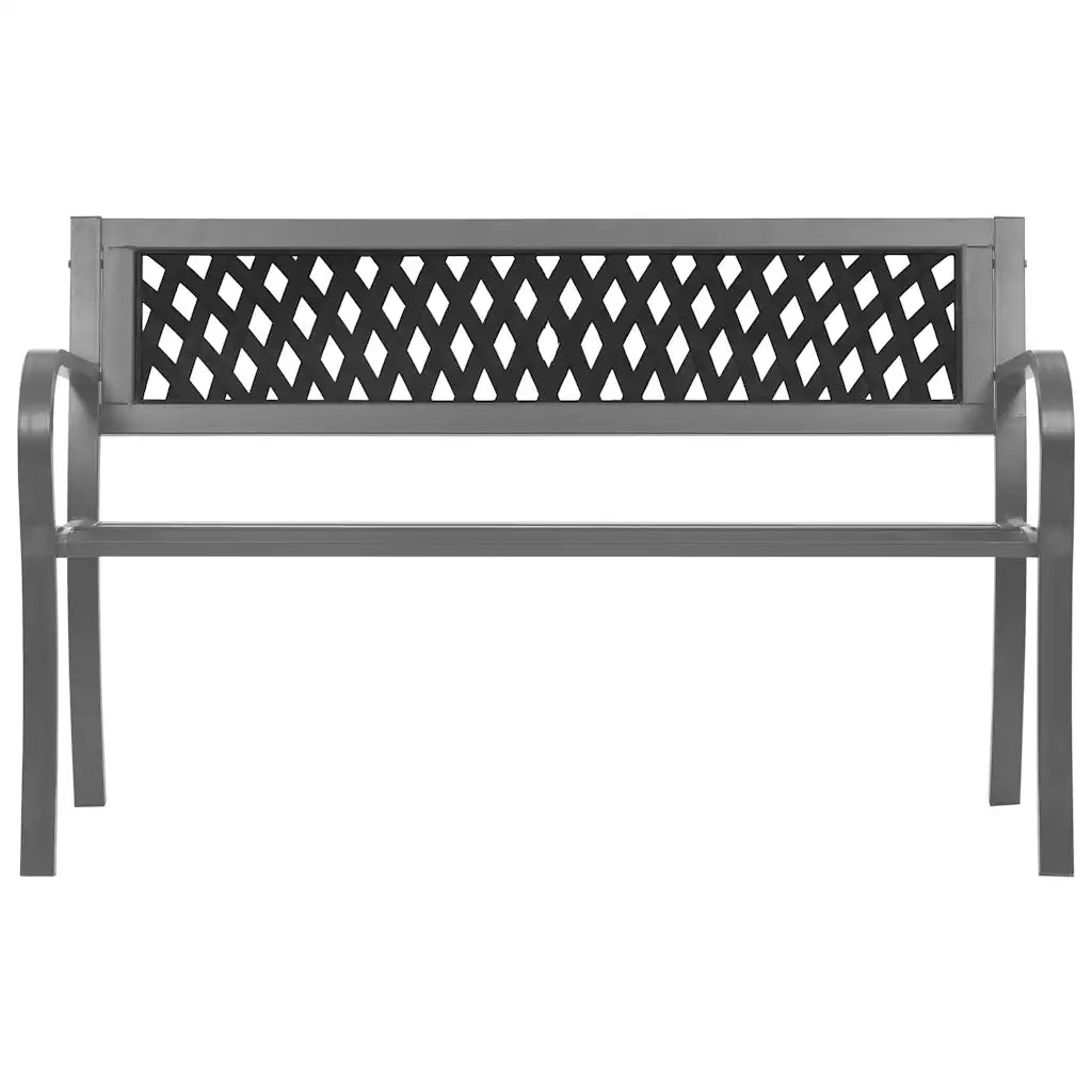 Panca da Giardino Nera 120 cm Acciaio