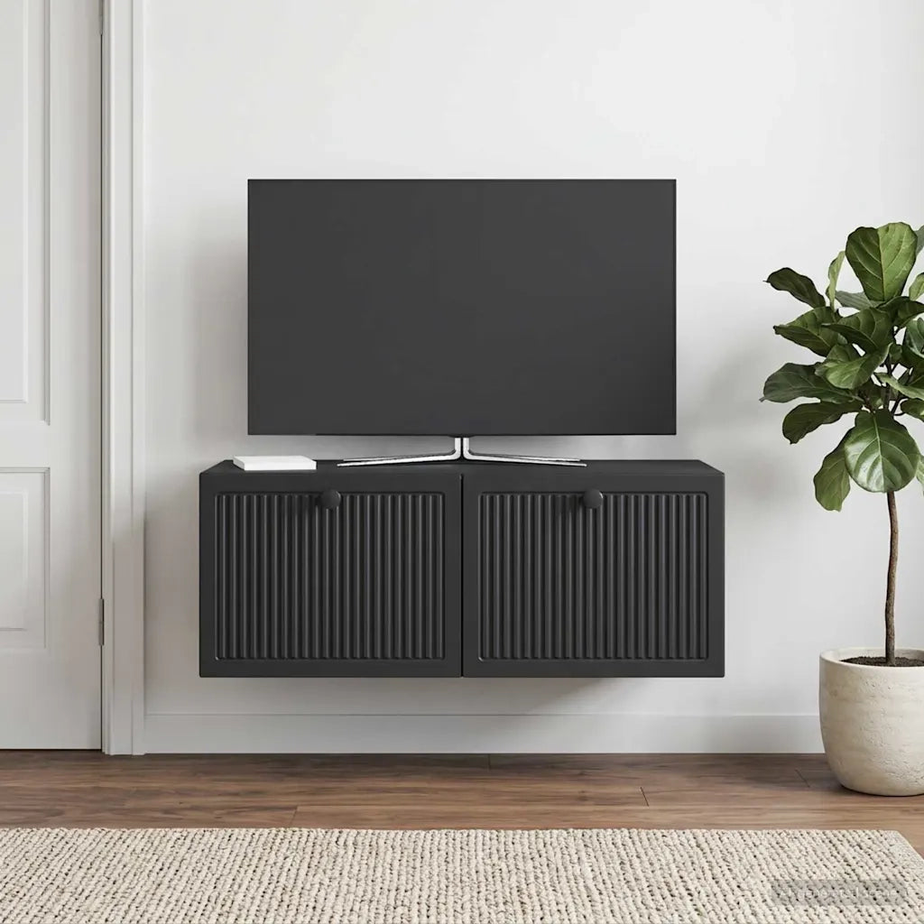 Mobile Porta TV da Muro Nero 78,5 x 41 x 30 cm 898006