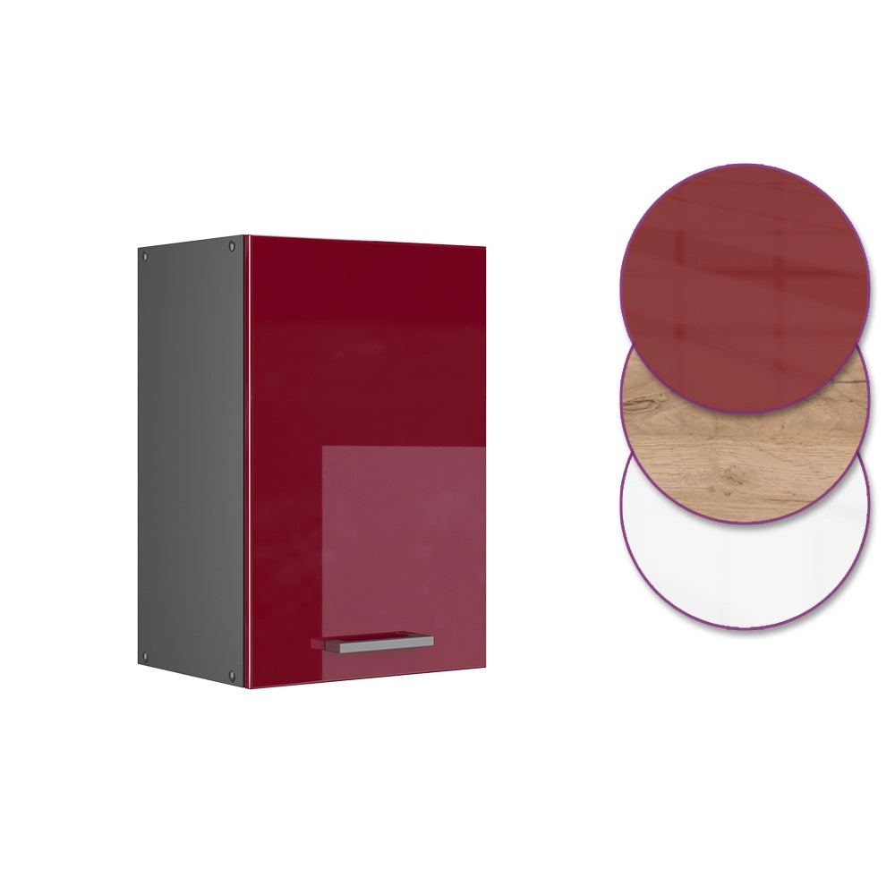 Vicco Pensile da cucina Rosso lucido 40 cm
