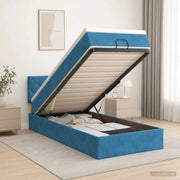Letto ottomano con materasso Blu Scuro 80 x 200 cm Velluto 3456595