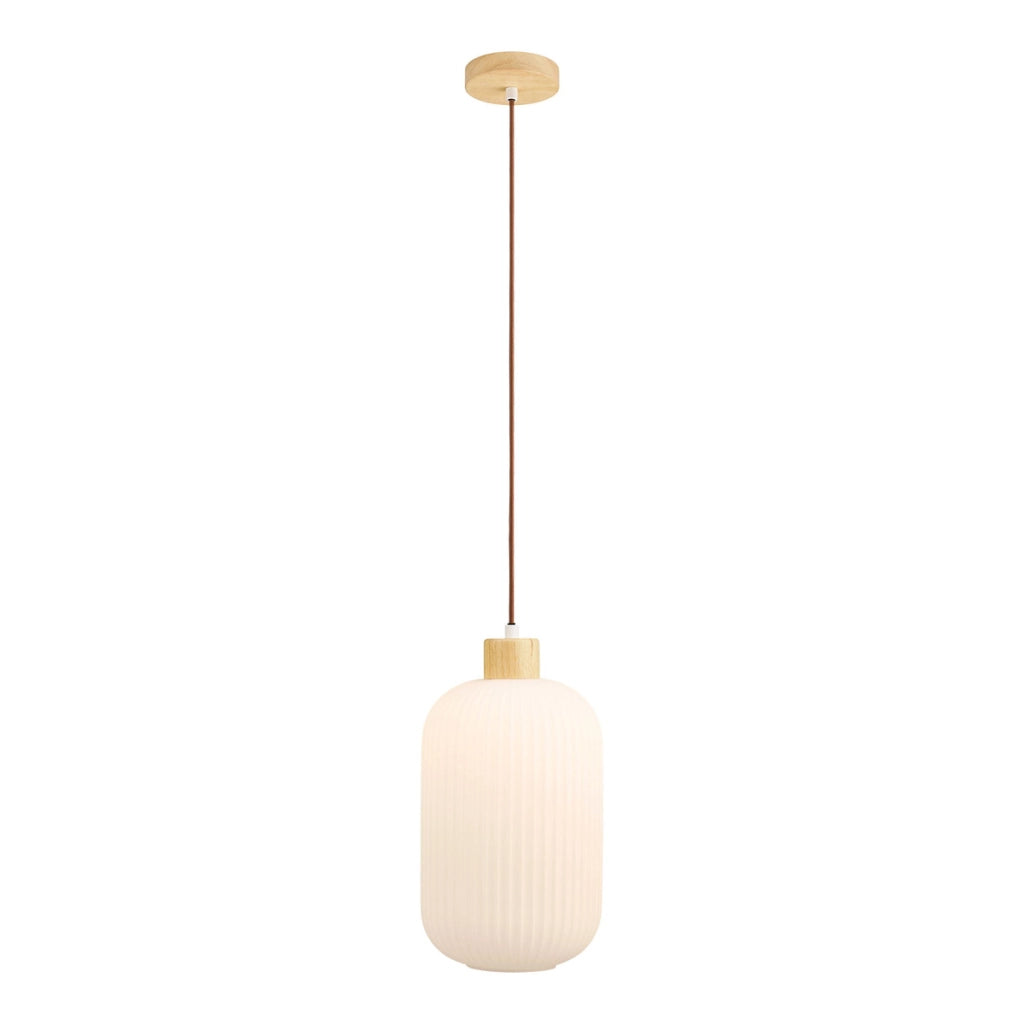 Lampada a Sospensione Argalo, Bianco, Vetro, 20x20x38 cm