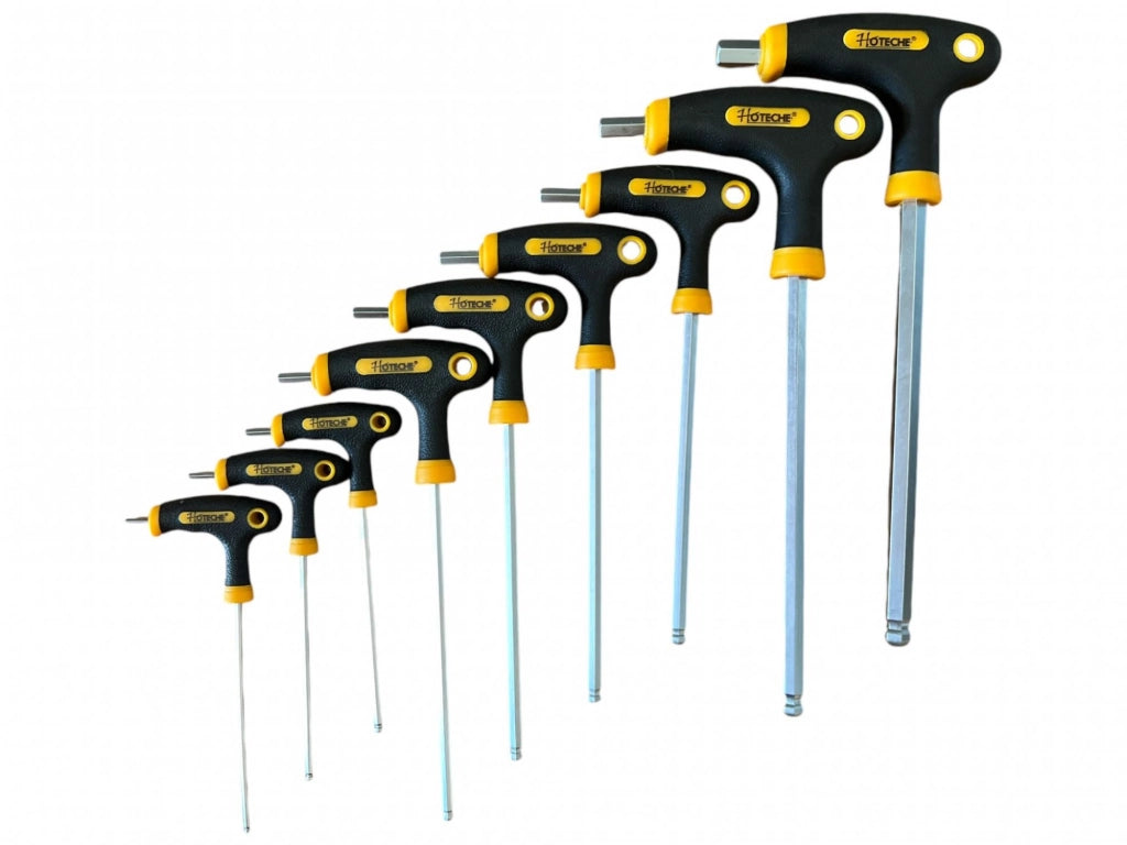Set Chiavi A T Esagonali Lunghe Forate 9Pz Chiave A Brugola Impugnatura T 261608