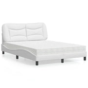 Letto con Materasso Hvar Bianco 140x200 cm in Similpelle