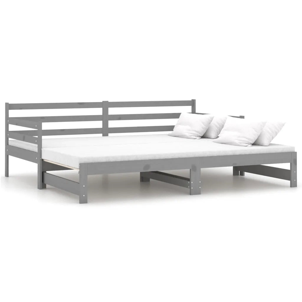 Dormeuse Estraibile Grigia in Massello di Pino 2x(90x200) cm 806957