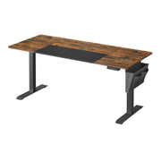 Scrivania elettrica sit-stand 70 x 160 cm tavolo regolabile in altezza con funzione memory 4 posizioni di altezza tasca portaoggetti struttura in acciaio piano spesso 12_0004551