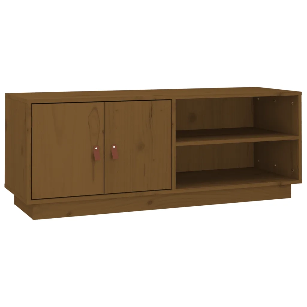 Mobile Porta TV-Mobile per TV-Credenza TV ambra 105x34x40 cm in Legno Massello di Pino
