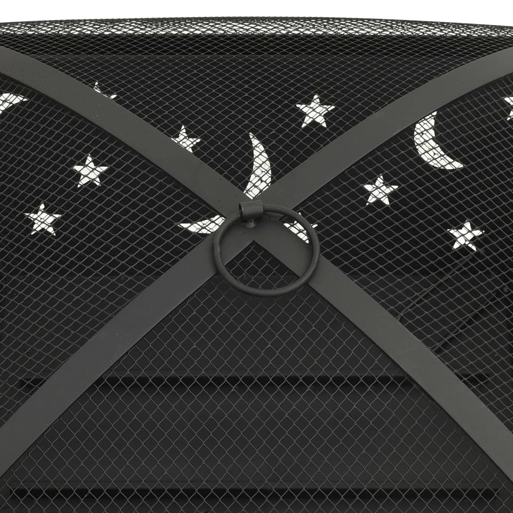 Braciere con attizzatoio 62 cm XXL acciaio 02_0005985