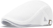Cappello avanti, berretto, mesh estivo vuoto, unisex, protettivo dalla luce solare e respirabile, regolabile, bianco